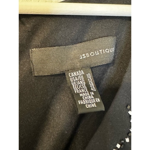 JS Boutique Women’s Dress Evening Gown‎ Prom Size 10 Black Beaded - Picture 9 of 9